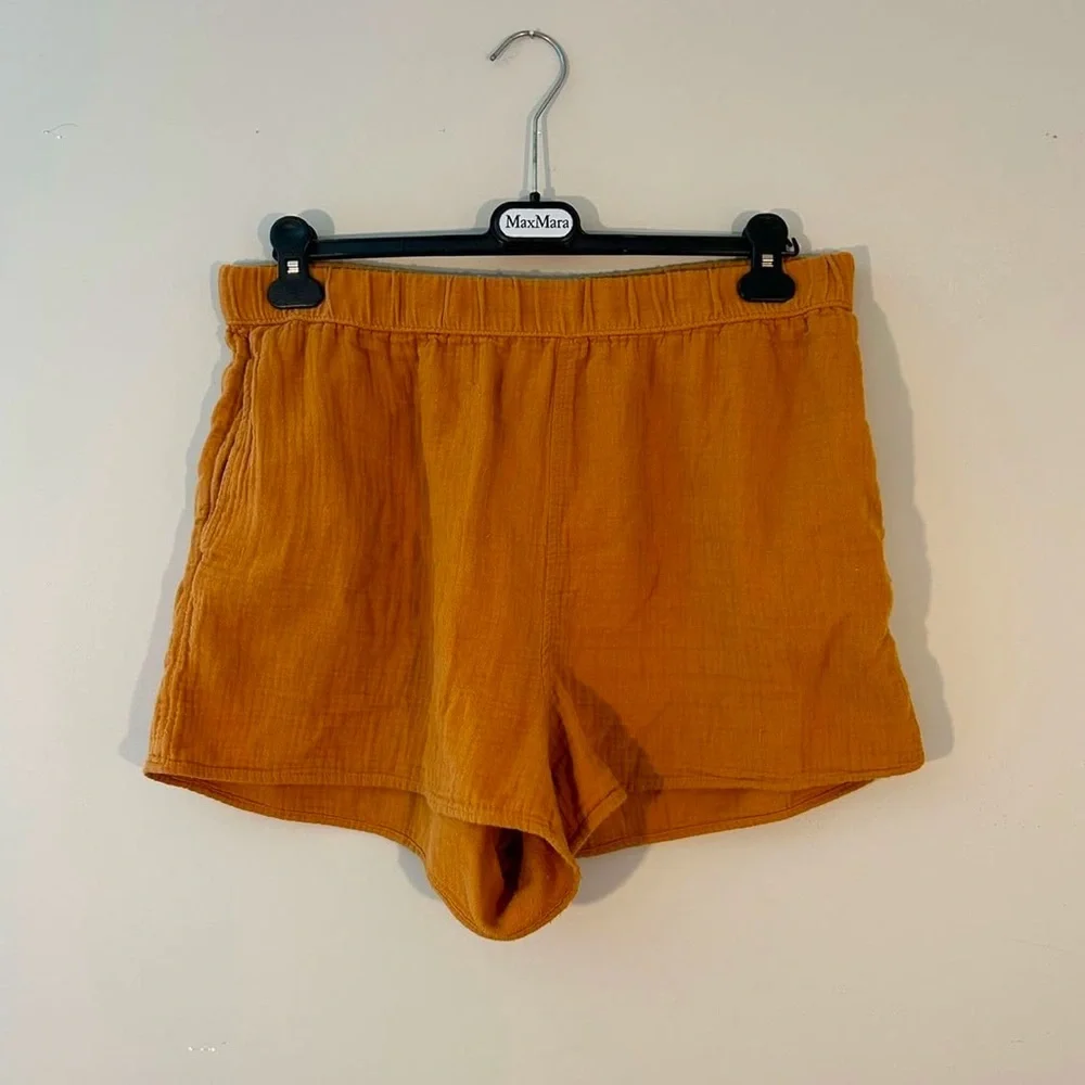Universal Thread Gold Cotton Pull-On‎ Shorts Size Large Wild Fable_3